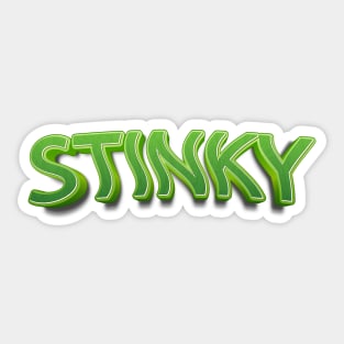 Stinky Typography Sticker